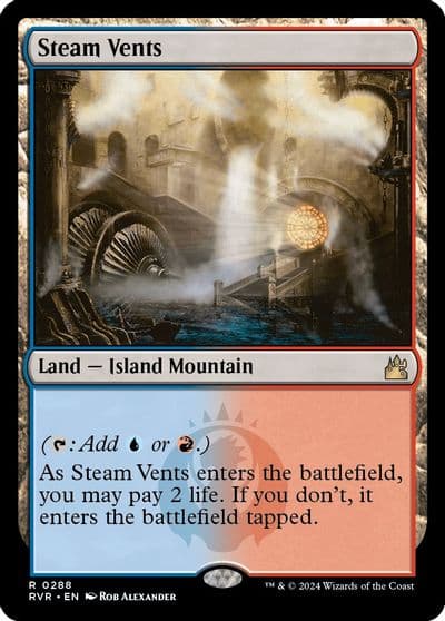 Steam Vents Ravnica Remastered Magic card