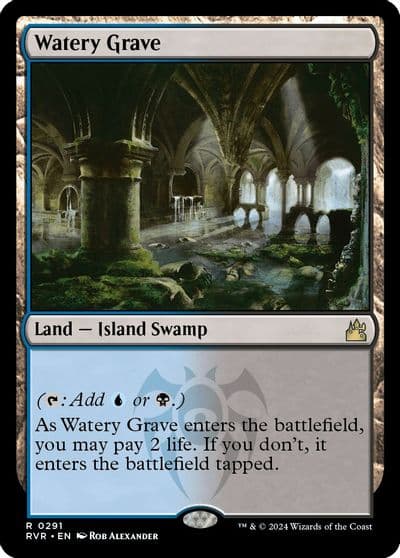 Watery Grave Ravnica Remastered Magic card