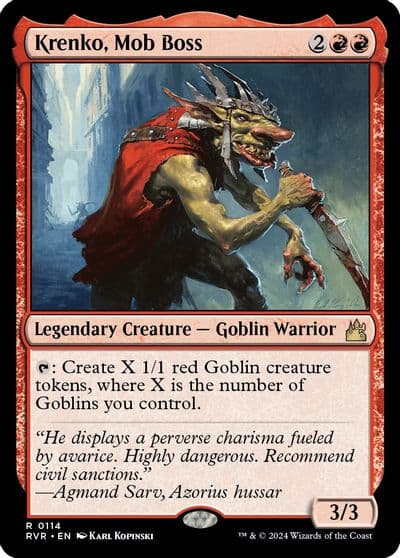 Krenko Mob Boss Ravnica Remastered Magic card