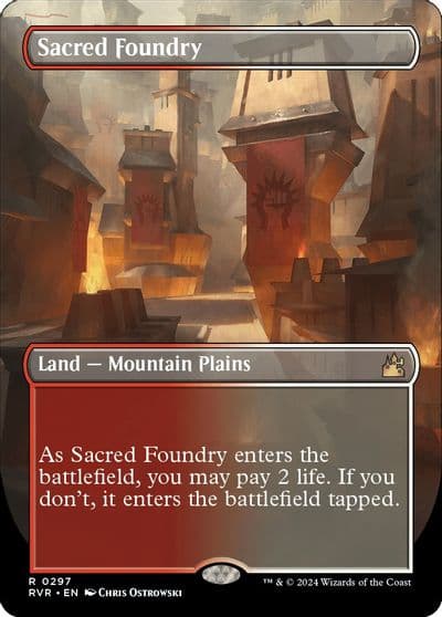 Sacred Foundry Borderless Ravnica Remastered Magic card