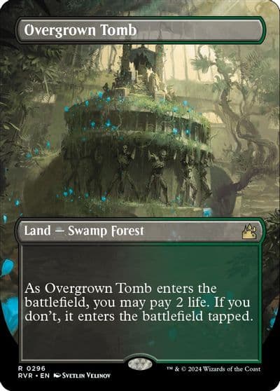 Overgrown Tomb Borderless Ravnica Remastered Magic card