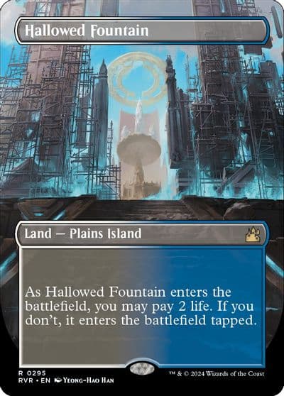 Hallowed Fountain Borderless Ravnica Remastered Magic card
