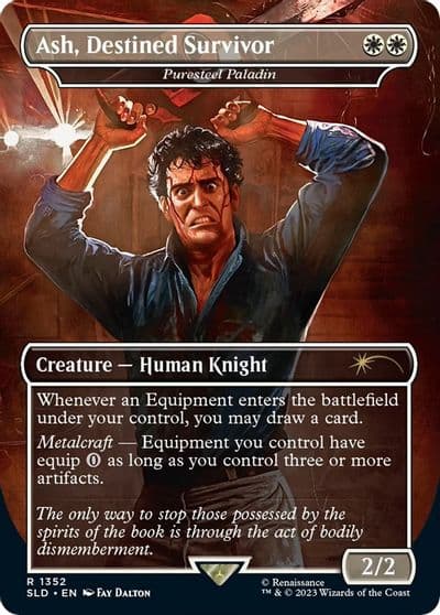 Ash Destined Survivor Puresteel Paladin Secret Lair Drop Series Magic card