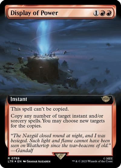 Display of Power Extended Art Surge Foil Universes Beyond: The Lord of the Rings: Tales of Middle-earth Magic card