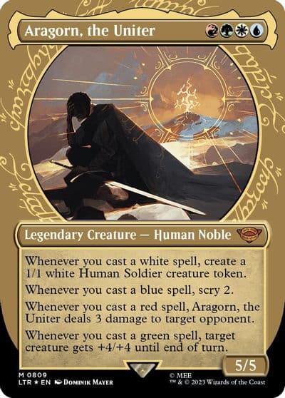 Aragorn the Uniter Showcase Surge Foil Universes Beyond: The Lord of the Rings: Tales of Middle-earth Magic card