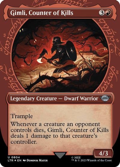 Gimli Counter of Kills Showcase Surge Foil Universes Beyond: The Lord of the Rings: Tales of Middle-earth Magic card