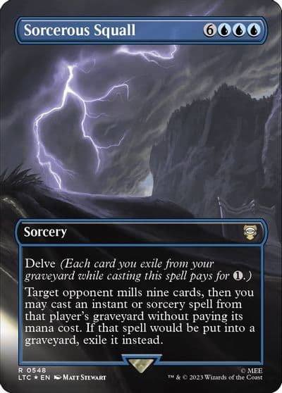 Sorcerous Squall Borderless Surge Foil Commander: The Lord of the Rings: Tales of Middle-earth Magic card