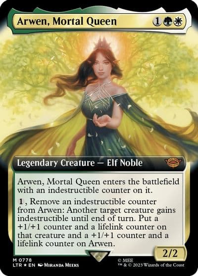 Arwen Mortal Queen Extended Art Surge Foil Universes Beyond: The Lord of the Rings: Tales of Middle-earth Magic card