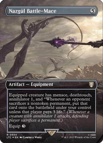 Nazgul Battle Mace Borderless Surge Foil Commander: The Lord of the Rings: Tales of Middle-earth Magic card
