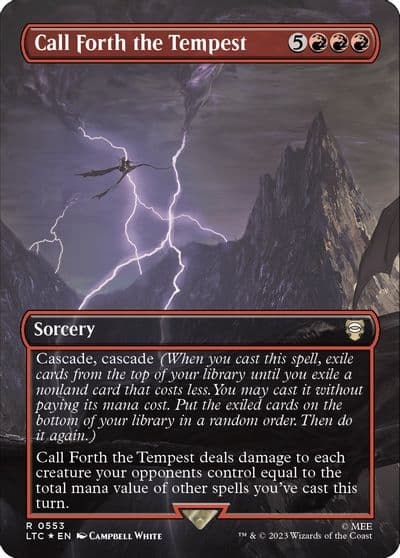 Call Forth the Tempest Borderless Surge Foil Commander: The Lord of the Rings: Tales of Middle-earth Magic card