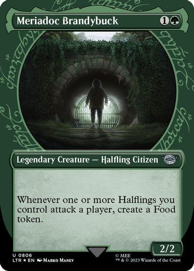 Meriadoc Brandybuck Showcase Surge Foil Universes Beyond: The Lord of the Rings: Tales of Middle-earth Magic card