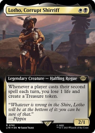 Lotho Corrupt Shirriff Extended Art Surge Foil Universes Beyond: The Lord of the Rings: Tales of Middle-earth Magic card