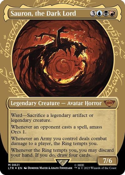 Sauron the Dark Lord Showcase Surge Foil Universes Beyond: The Lord of the Rings: Tales of Middle-earth Magic card