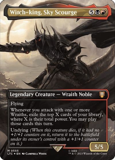 Witch king Sky Scourge Borderless Surge Foil Commander: The Lord of the Rings: Tales of Middle-earth Magic card