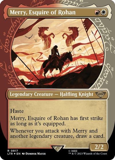 Merry Esquire of Rohan Showcase Surge Foil Universes Beyond: The Lord of the Rings: Tales of Middle-earth Magic card