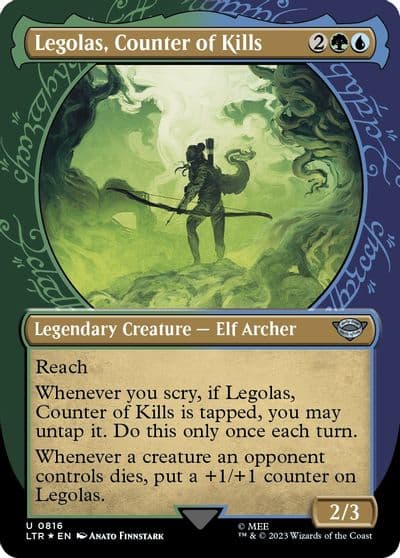 Legolas Counter of Kills Showcase Surge Foil Universes Beyond: The Lord of the Rings: Tales of Middle-earth Magic card
