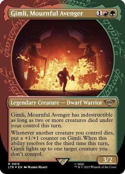 Gimli Mournful Avenger Showcase Surge Foil Universes Beyond: The Lord of the Rings: Tales of Middle-earth Magic card