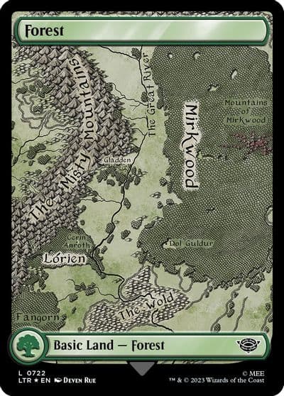 Forest 0722 Surge Foil Universes Beyond: The Lord of the Rings: Tales of Middle-earth Magic card