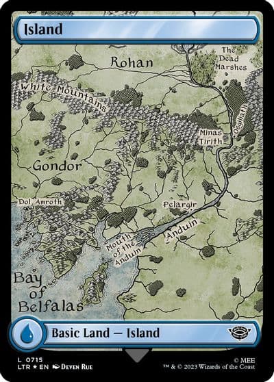 Island 0715 Surge Foil Universes Beyond: The Lord of the Rings: Tales of Middle-earth Magic card