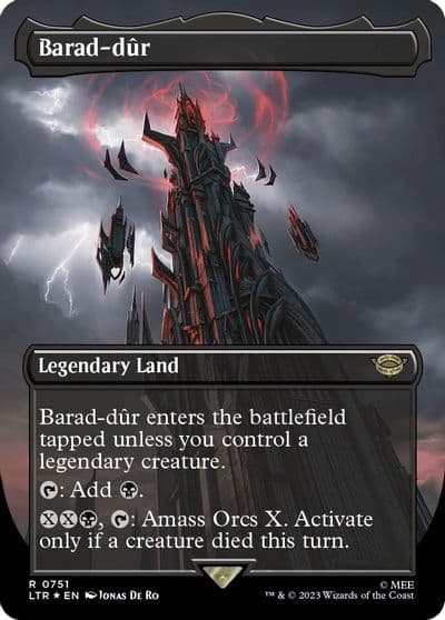 Barad dur 0751 Borderless Surge Foil Universes Beyond: The Lord of the Rings: Tales of Middle-earth Magic card