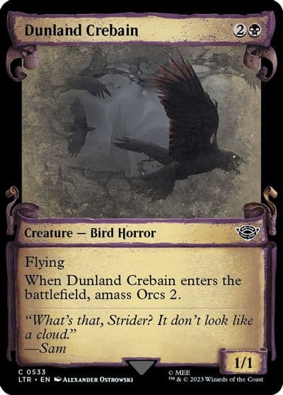 Dunland Crebain Showcase Scrolls Universes Beyond: The Lord of the Rings: Tales of Middle-earth Magic card
