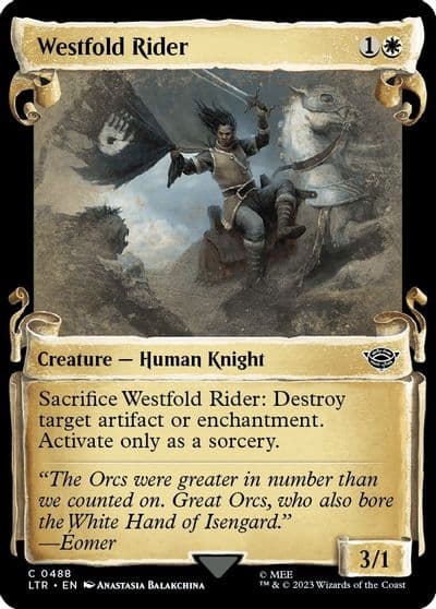Westfold Rider Showcase Scrolls Universes Beyond: The Lord of the Rings: Tales of Middle-earth Magic card
