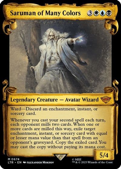 Saruman of Many Colors Showcase Scrolls Universes Beyond: The Lord of the Rings: Tales of Middle-earth Magic card