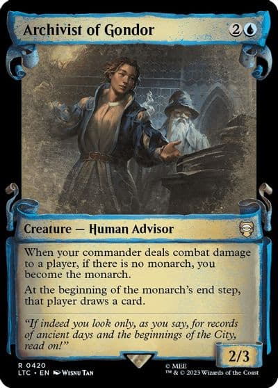 Archivist of Gondor Showcase Scrolls Commander: The Lord of the Rings: Tales of Middle-earth Magic card