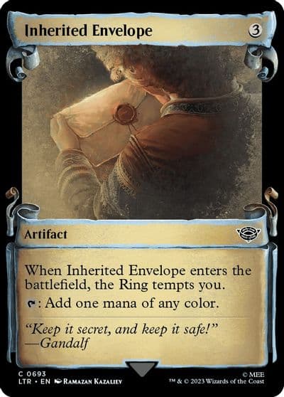 Inherited Envelope Showcase Scrolls Universes Beyond: The Lord of the Rings: Tales of Middle-earth Magic card