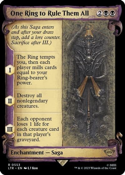 One Ring to Rule Them All Showcase Scrolls Universes Beyond: The Lord of the Rings: Tales of Middle-earth Magic card