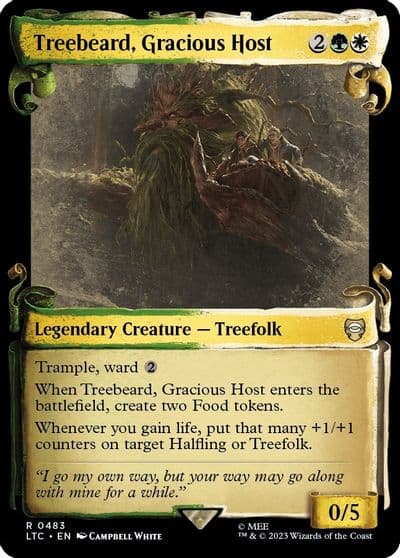Treebeard Gracious Host Showcase Scrolls Commander: The Lord of the Rings: Tales of Middle-earth Magic card