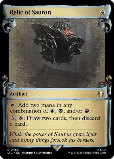 Relic of Sauron Showcase Scrolls Commander: The Lord of the Rings: Tales of Middle-earth Magic card
