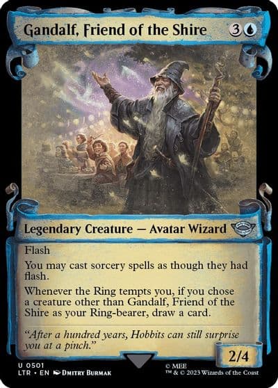Gandalf Friend of the Shire Showcase Scrolls Universes Beyond: The Lord of the Rings: Tales of Middle-earth Magic card