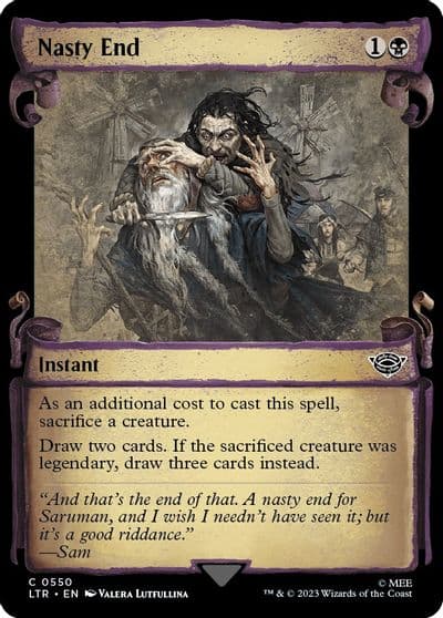 Nasty End Showcase Scrolls Universes Beyond: The Lord of the Rings: Tales of Middle-earth Magic card