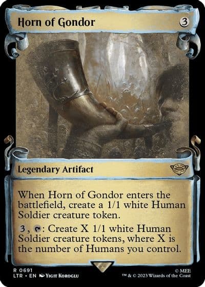 Horn of Gondor Showcase Scrolls Universes Beyond: The Lord of the Rings: Tales of Middle-earth Magic card