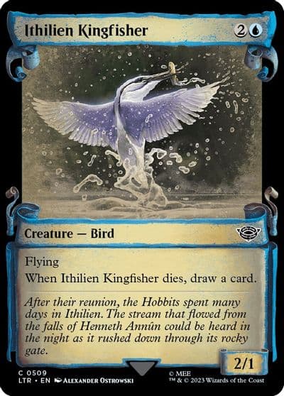 Ithilien Kingfisher Showcase Scrolls Universes Beyond: The Lord of the Rings: Tales of Middle-earth Magic card