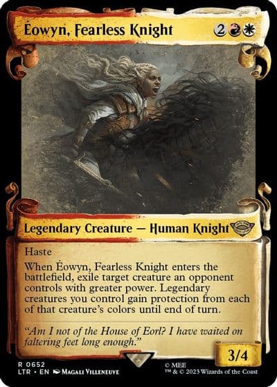 Eowyn Fearless Knight Showcase Scrolls Universes Beyond: The Lord of the Rings: Tales of Middle-earth Magic card