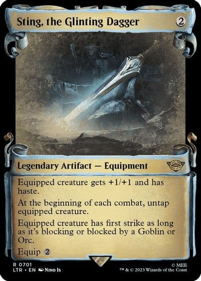 Sting the Glinting Dagger Showcase Scrolls Universes Beyond: The Lord of the Rings: Tales of Middle-earth Magic card