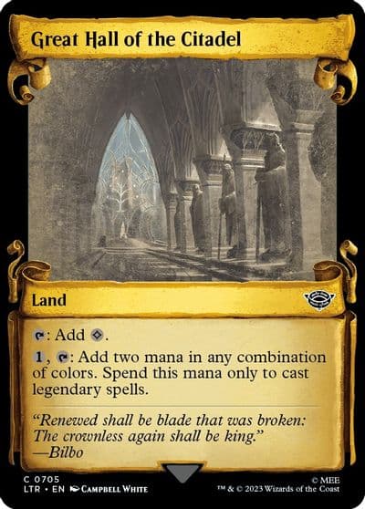 Great Hall of the Citadel Showcase Scrolls Universes Beyond: The Lord of the Rings: Tales of Middle-earth Magic card