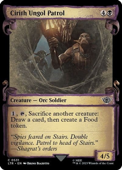 Cirith Ungol Patrol Showcase Scrolls Universes Beyond: The Lord of the Rings: Tales of Middle-earth Magic card
