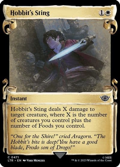 Hobbits Sting Showcase Scrolls Universes Beyond: The Lord of the Rings: Tales of Middle-earth Magic card