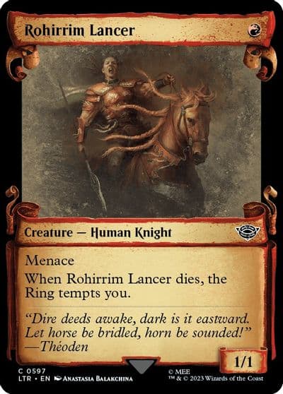 Rohirrim Lancer Showcase Scrolls Universes Beyond: The Lord of the Rings: Tales of Middle-earth Magic card