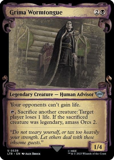 Grima Wormtongue Showcase Scrolls Universes Beyond: The Lord of the Rings: Tales of Middle-earth Magic card