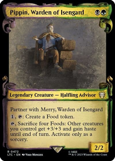 Pippin Warden of Isengard Showcase Scrolls Commander: The Lord of the Rings: Tales of Middle-earth Magic card