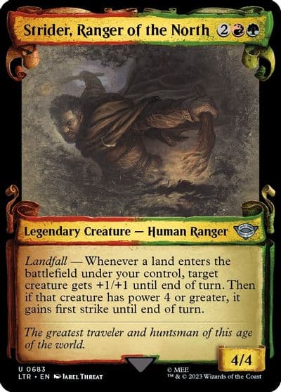 Strider Ranger of the North Showcase Scrolls Universes Beyond: The Lord of the Rings: Tales of Middle-earth Magic card