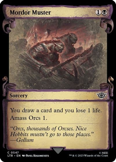 Mordor Muster Showcase Scrolls Universes Beyond: The Lord of the Rings: Tales of Middle-earth Magic card