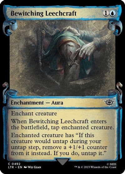 Bewitching Leechcraft Showcase Scrolls Universes Beyond: The Lord of the Rings: Tales of Middle-earth Magic card