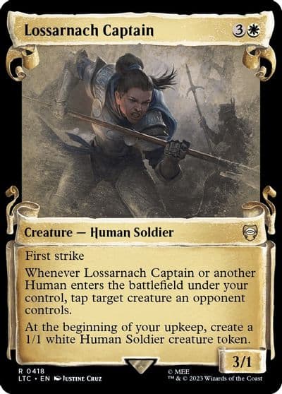 Lossarnach Captain Showcase Scrolls Commander: The Lord of the Rings: Tales of Middle-earth Magic card