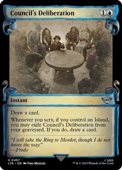 Councils Deliberation Showcase Scrolls Universes Beyond: The Lord of the Rings: Tales of Middle-earth Magic card
