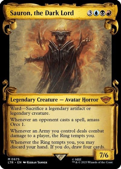 Sauron the Dark Lord Showcase Scrolls Universes Beyond: The Lord of the Rings: Tales of Middle-earth Magic card
